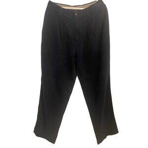 Tommy Bahama VINTAGE Mens 100% Silk Pants Navy Blue Straight Leg 35x31